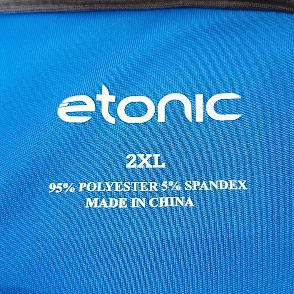 Etoinc Sweater Men's 2XL Dark Gray Long Sleeve 1/4 Zip Moisture Wicking Athletic